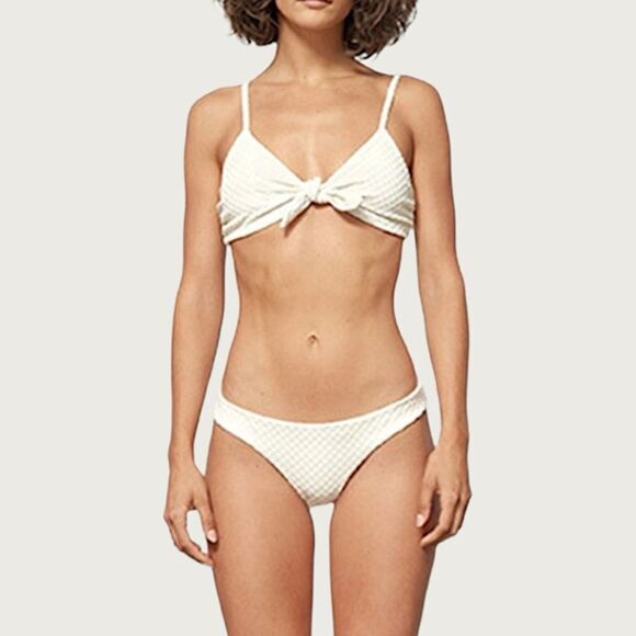 MARA HOFFMAN Kay bikini bottom in Cream Size S - Picture 1 of 5